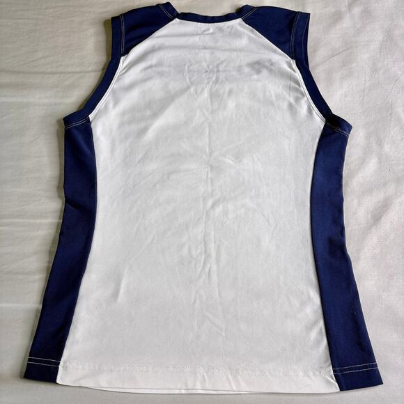 Y2K Nike Center Swoosh Tank White and Navy - Picture 5 of 6